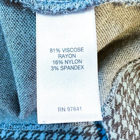 J Jill Houndstooth Ponte Knit Tunic Top Womens LP Large Petite - Picture 13 of 14